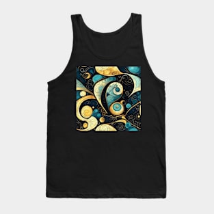 Abstract Swirls and Waves Effect illustration Tank Top